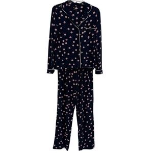 Kate Spade Women’s Dream A Little Dream Polka Dot Pajama Blue Pink size small